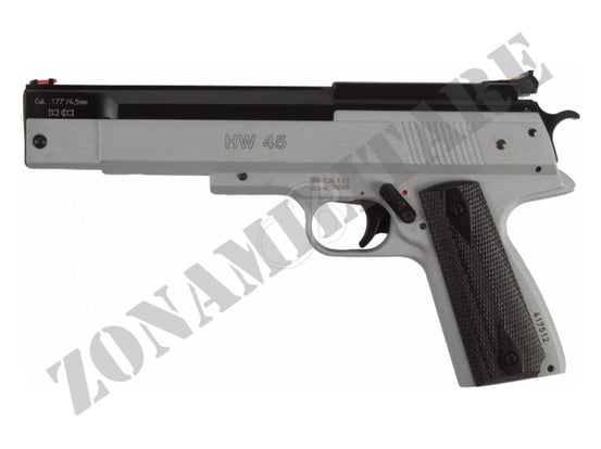 Pistola Weihrauch Pac 45 Cal.4.5 Pot.<7.5 Joule Finitura Inox