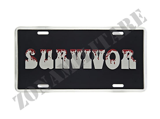 Targa Alluminio Survivor Rettangolare