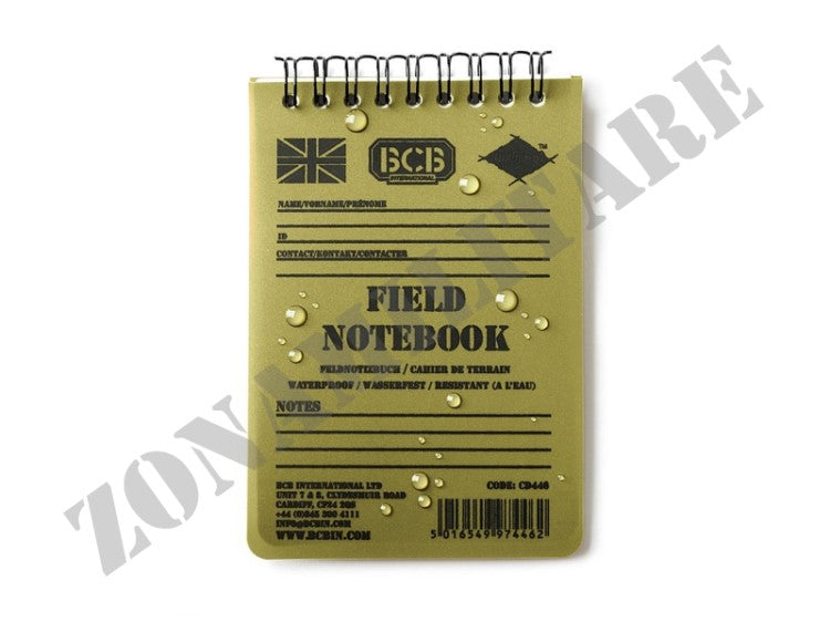Block Notes Waterproof Anti Acqua Con Molla Bcb