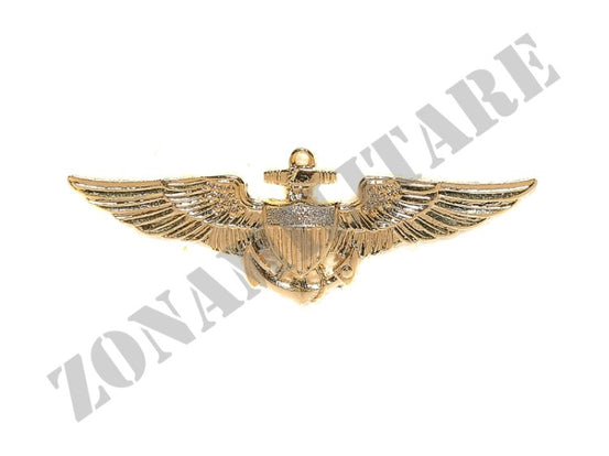 Spilla Emblema Us Navy Pilot Wing Dorata