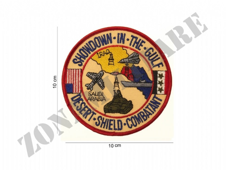 Patch Termo Adesiva Ricamata Desert Shield Combatant
