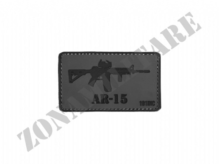Patch Gommata Ar-15 Gray Con Velcro