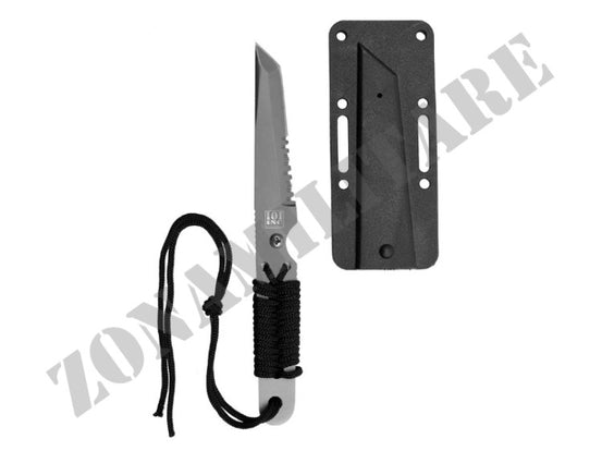 Coltellino Gray Con Fodero In Plastica E Cordino Da Collo