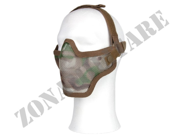 Maschera Protettiva Softair Mezzo Viso Rete Multicam