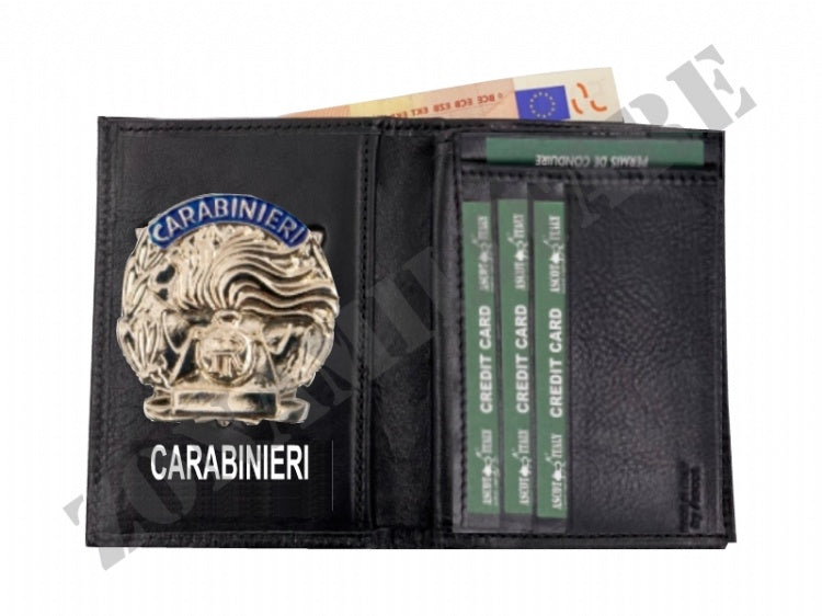 Portafoglio Patta Fissa Vera Pelle Con Placca Ascot Italy