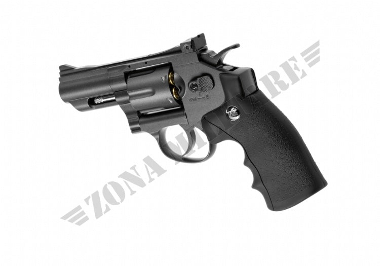 Revolver 2.5 Inch Custom Full Metal Black Co2 Wingun