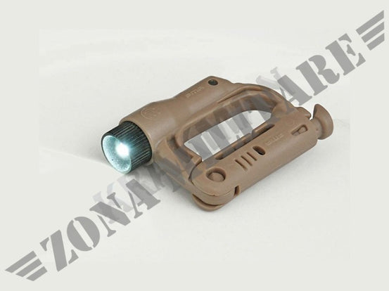 Moschettone Lucchetto Con Luce Bianca D-Ring - Dark Earth