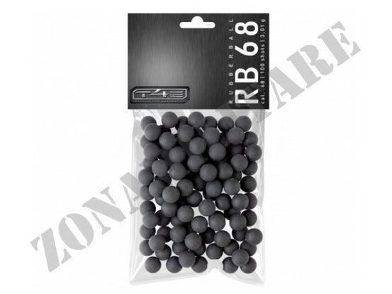 MUNIZIONI IN GOMMA CAL. .68 2,69G NERE BUSTA DA 100PCS T4E