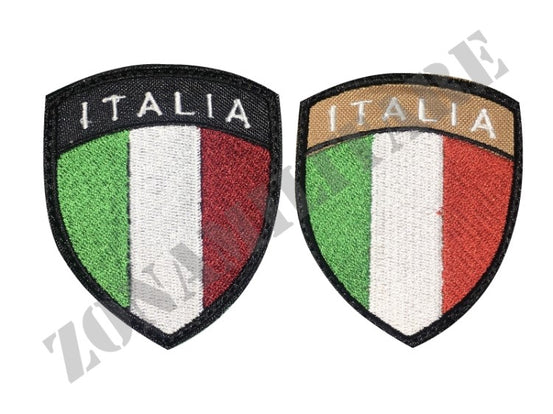 Patch Italia Scudetto Con Velcro Varie Colorazioni