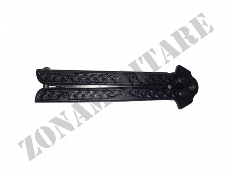 Coltello Martinez Albainox Mini Butterfly Nero Decorato