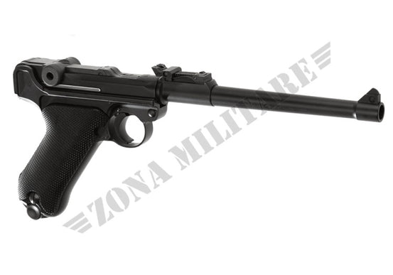PISTOLA P08 8" FULL METAL GBB NERA WE