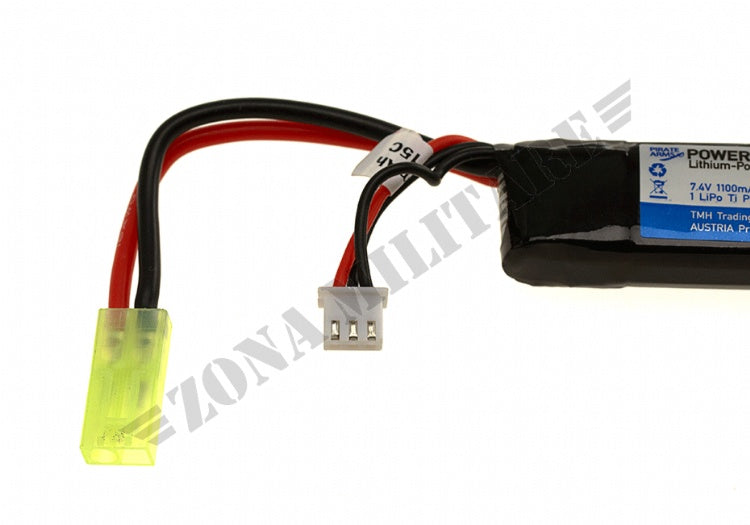BATTERIA LI-PO 7.4V 1100Mah 15C STOCK TUBE PIRATE ARMS