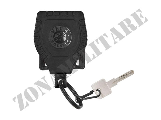 PORTACHIAVI PORTA ACCESSORI CORREGGIOLO PISTOLA RETRATTILE NERO VEGA HOLSTER