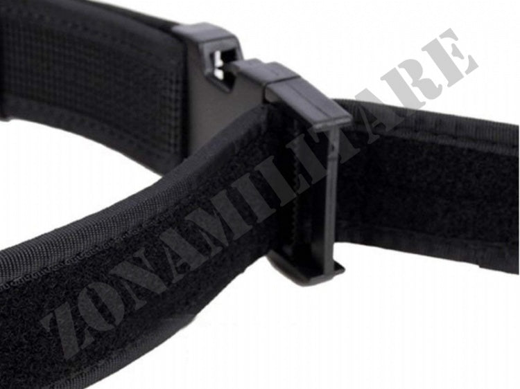 Cinturone In Nylon Con Chiusura Tridente Pielcu Nero