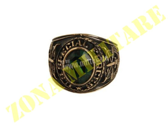 Anello Us Special Forces Con Pietra Colore Verde