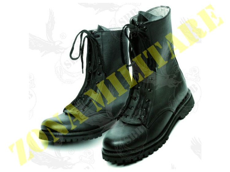 Anfibio Modello Polizia Sbb In Pelle Colore Nero