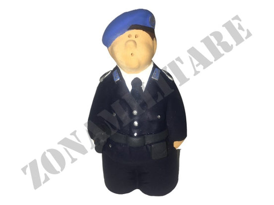 Statuina Polizia Penitenziaria In Terracotta Artigianale