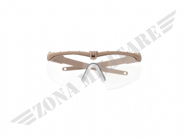 Occhiale Protettivo Tactical Dark Earth Lente Bianca