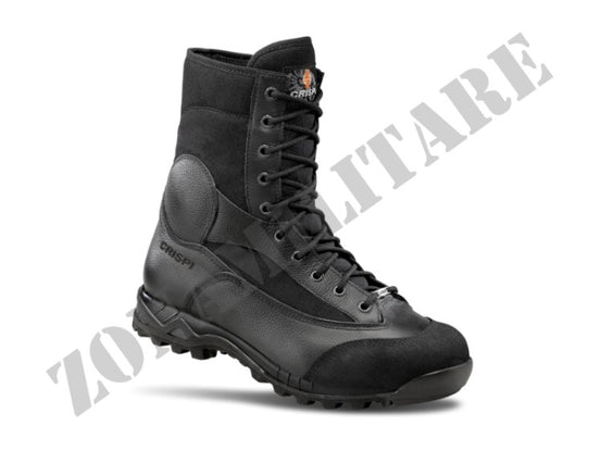 Anfibio Leopard Pelle Nero Crispi