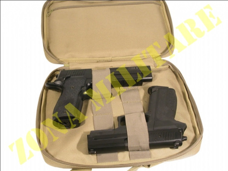 Borsa Porta Doppia Pistola In Codura Colore Tan