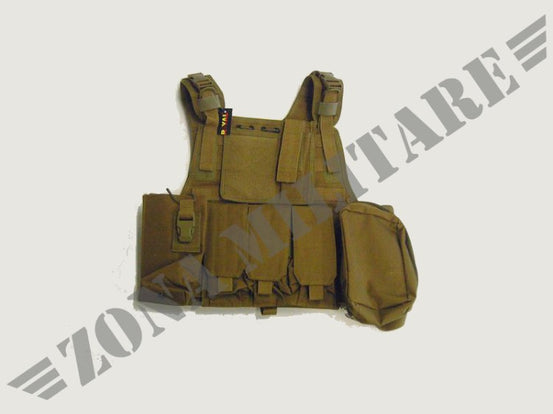 Tactical Vest Royal Giubbino Con Sgancio Rapido Tan
