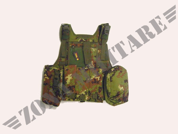 Tactical Vest Royal Giubbino Con Sgancio Rapido Vegetato