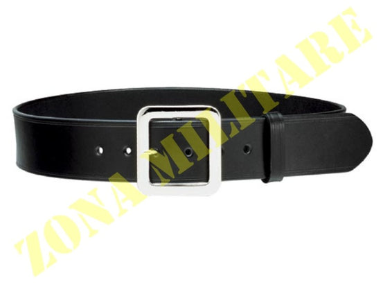 CINTURONE VEGA HOLSTER IN CUOIO NERO 4CM