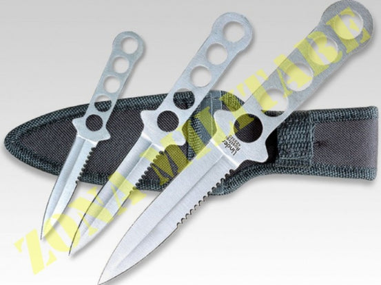 Coltelli Da Lancio Linder Set Da 3 Pezzi Con Fodero