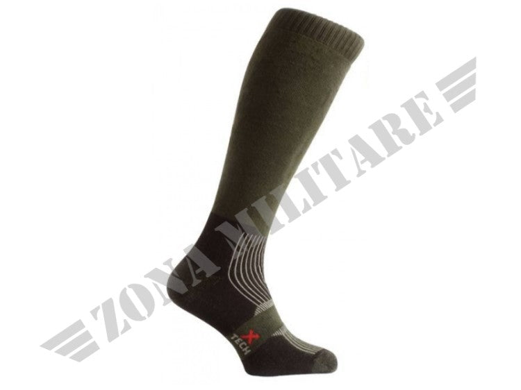 Calza Tecnica Warrior Verde Xtech