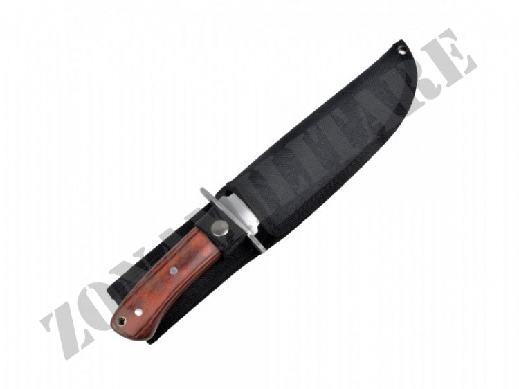 Coltello Da Caccia Con Manico In Legno Lama Inox
