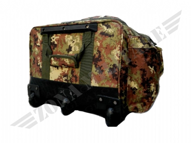 Borsone Trolley Militare Con Ruote 130 Litri Vegetato