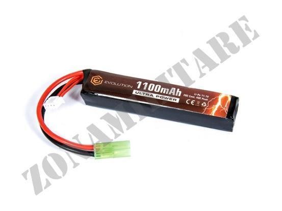 BATTERIA LI-PO 11,1V 1100Mah 20/40C CON ATTACCO MINI TAMIYA EVOLUTION