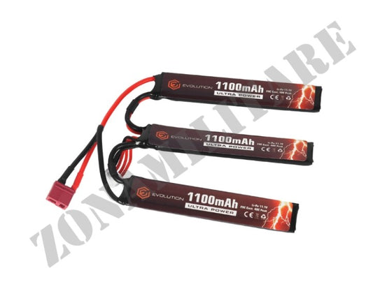 Batteria Lipo Ultra Power 11,1V 1100Mah 20C-40C Con T-Plug Evolution