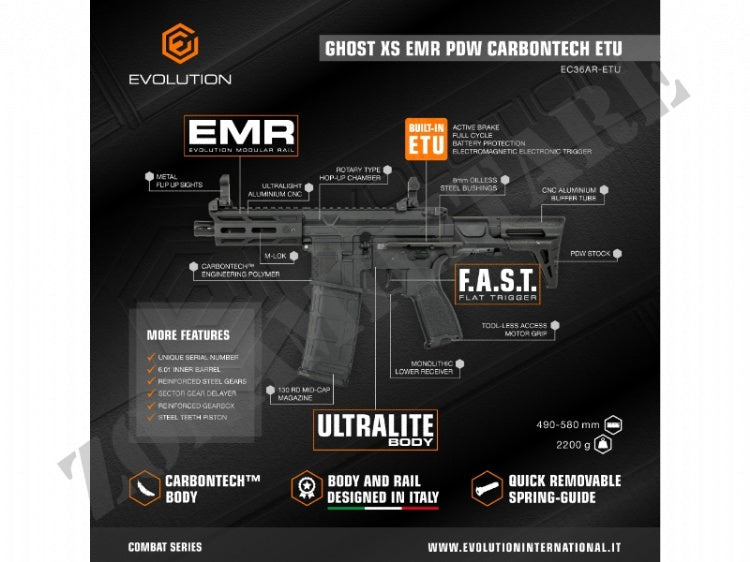 Fucile Evolution Ghost Sx Emr Pdw Carbontech Etu