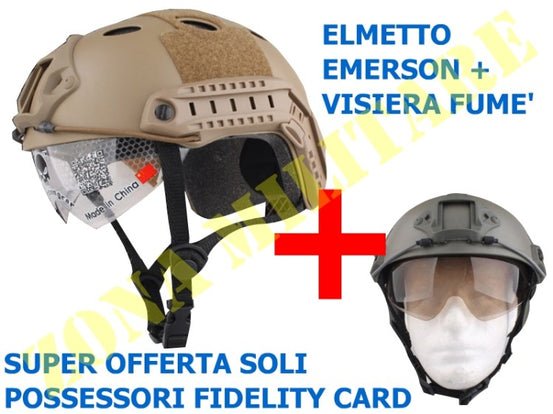 Offerta Emerson Kit Elmetto Pj Stream + Visiera