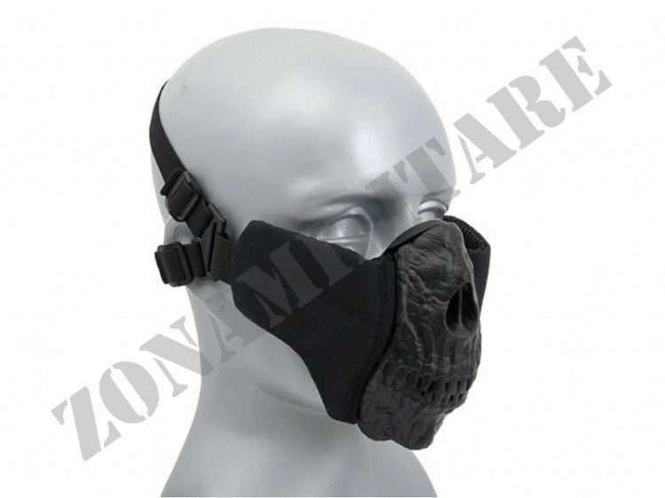 Maschera Half Face Skull Face Mask Black 8 Fields