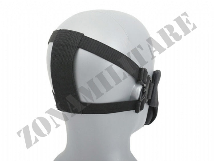 Maschera Half Face Skull Face Mask Black 8 Fields