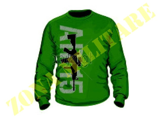Felpa Eumar Girocollo Ar15 Colore Verde Od
