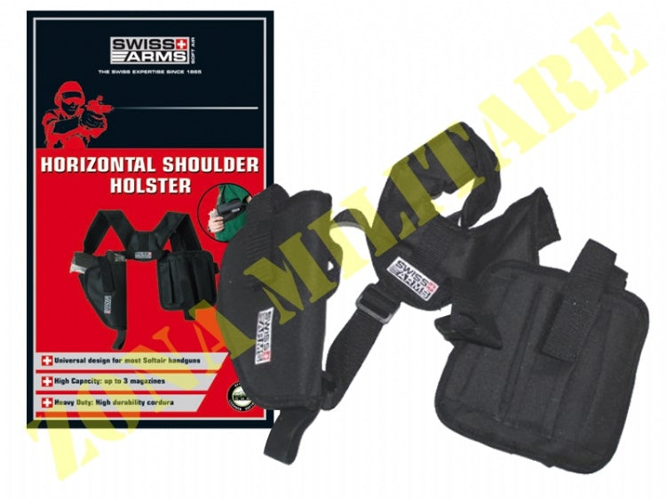 Fondina Ascellare Orizzontale Nera Swiss Arms