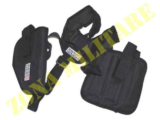 Fondina Ascellare Orizzontale Nera Swiss Arms