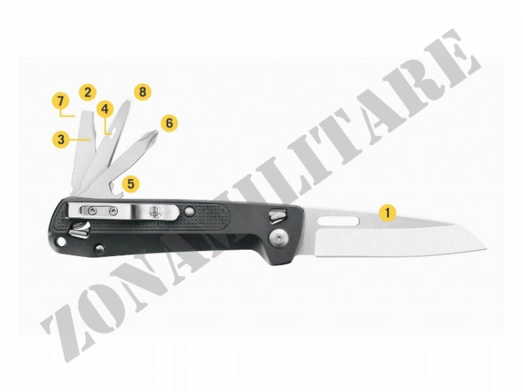 Multifunzione Free K2 Evergreen Leatherman 8 Utensili