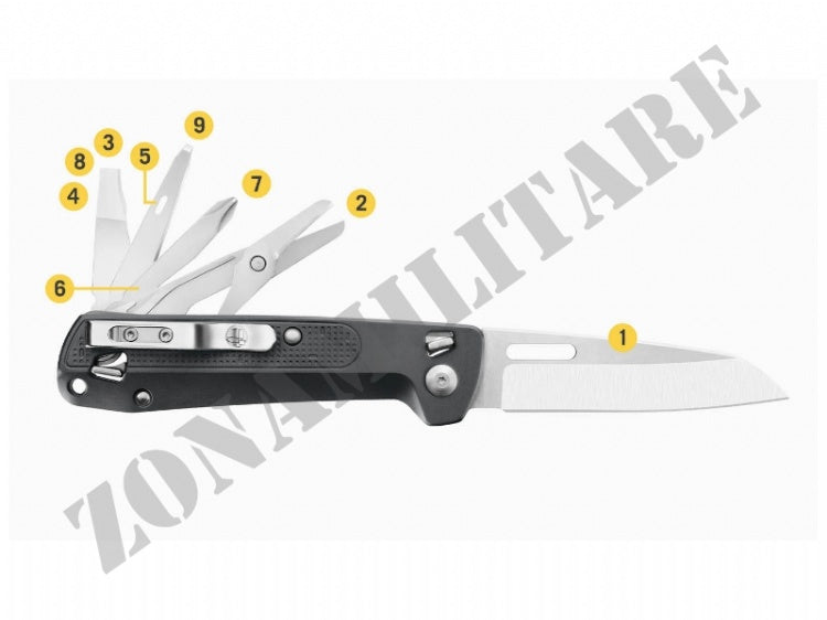 Multifunzione Free K4 Slate Leatherman 9 Utensili