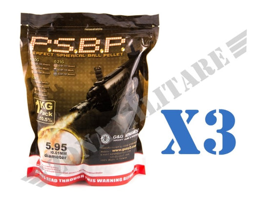 Pallini 0.25G Perfect Bb 4000Rds White G&G Offerta 3 Pezzi