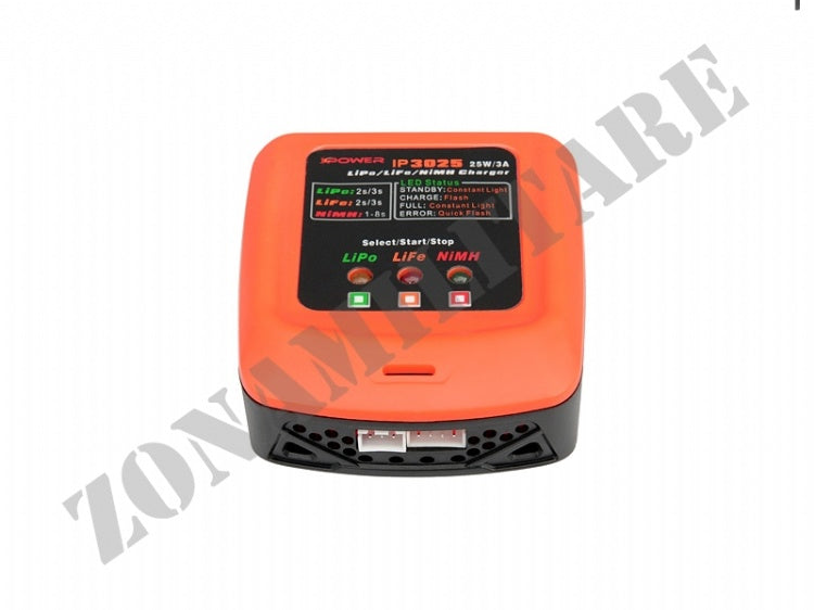 Carica Batteria Lipo/Life/Nimh 25W/3A Ipower