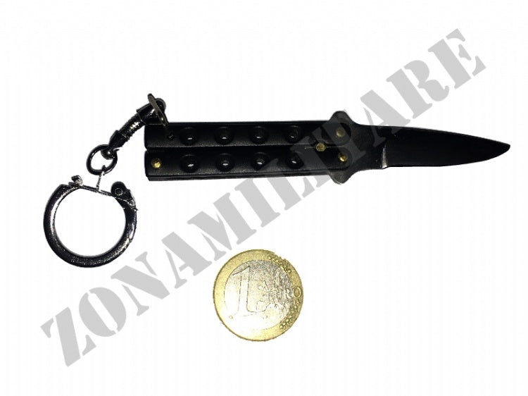 Portachiavi Ad Anello Con Coltellino Butterfly Forellato