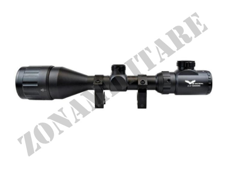 Ottica Js Tactical 2.5-10X50 Eg Retroilluminata Con Anelli Nera