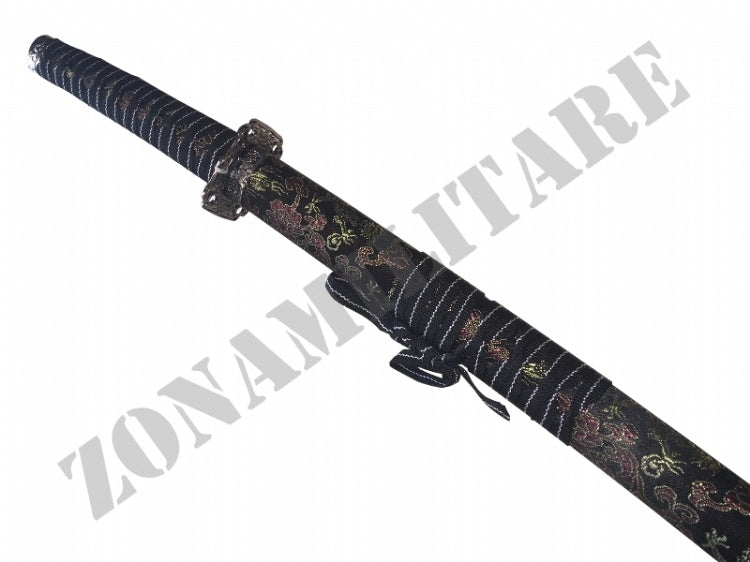 KATANA ORNAMENTALE IN SETA NERA