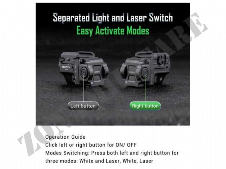Torcia Nextorch Wl22G Per Pistola Con Green Laser