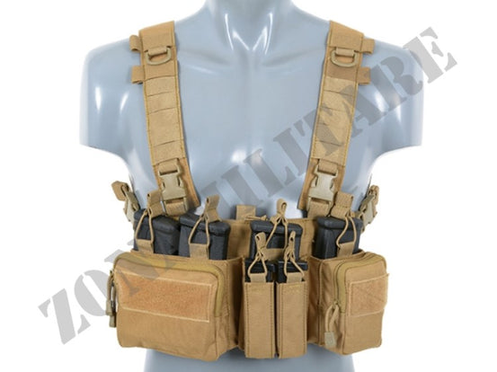 Tattico Buckle Up Recce Sniper Chest Rig Coyote 8 Fields