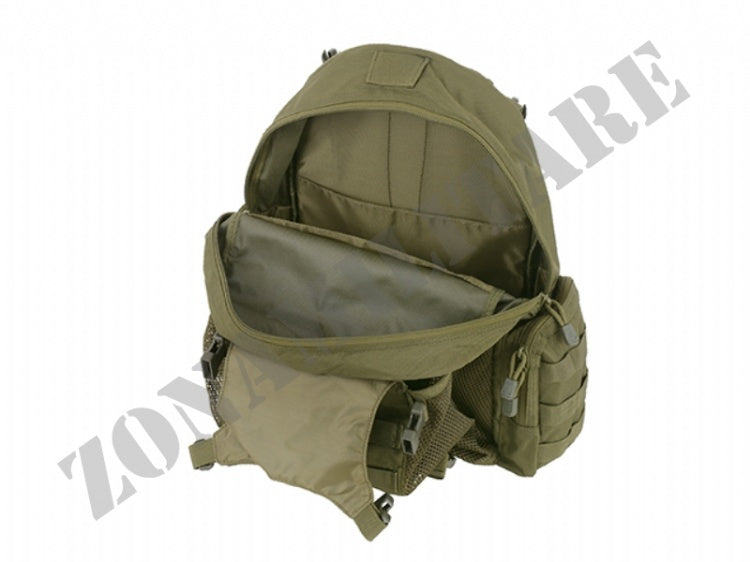 Zaino Tattico 20 Litri Con Tasca Porta Casco 8 Fields Verde Od